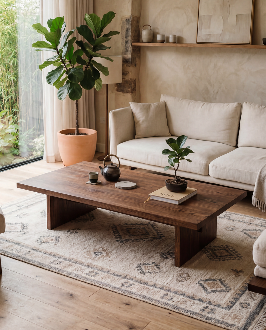 Grain detail on The Rowan Coffee Table